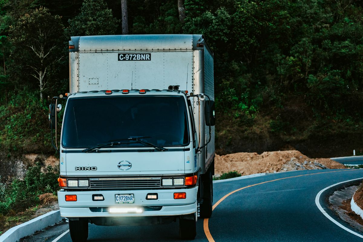 Delivery truck on a provincial route in the Philippines